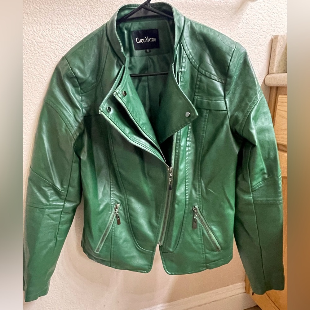Women’s Green Leather Jacket